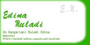 edina muladi business card